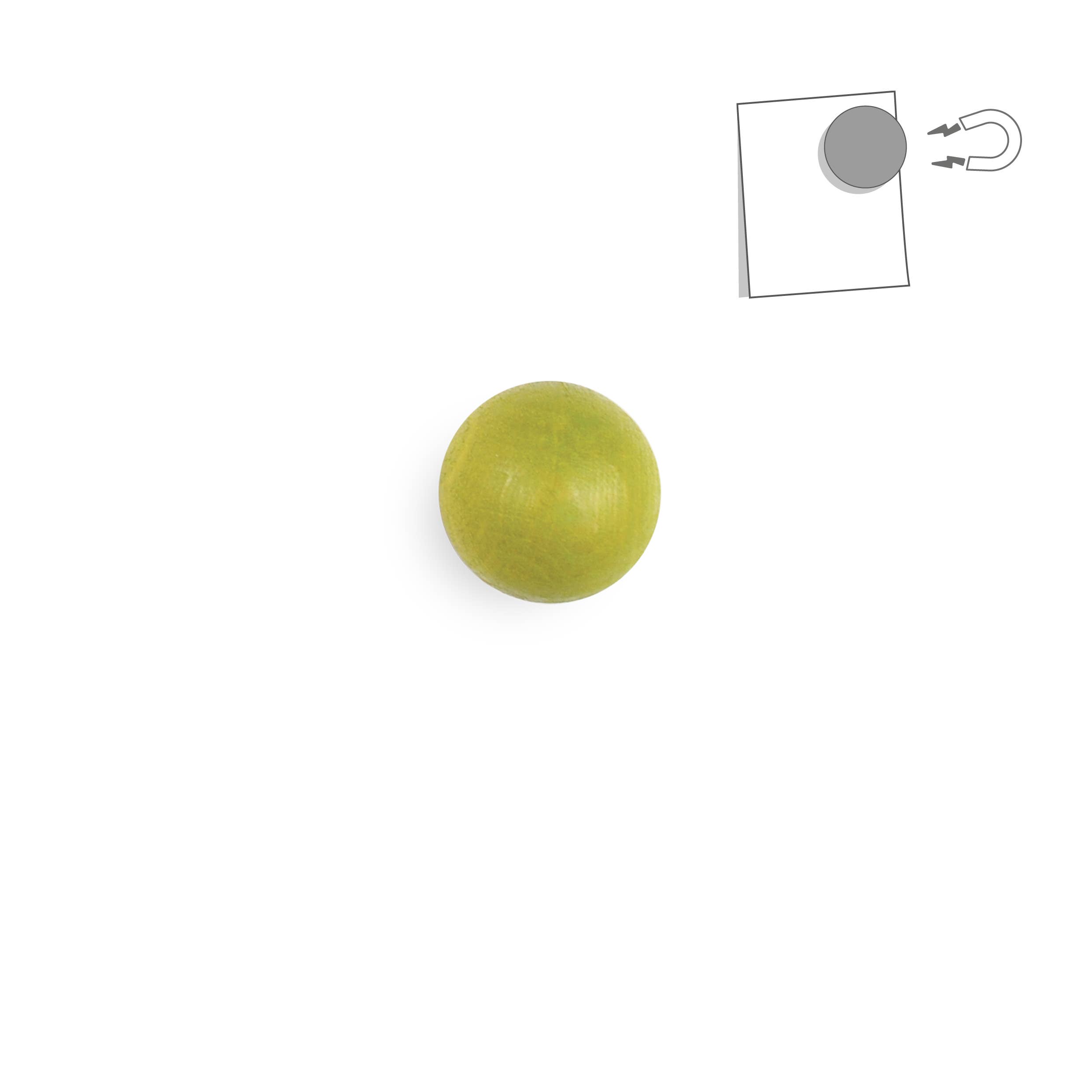 tout simplement – wholesale Magnet – Liten magnetisk träboll i färg1