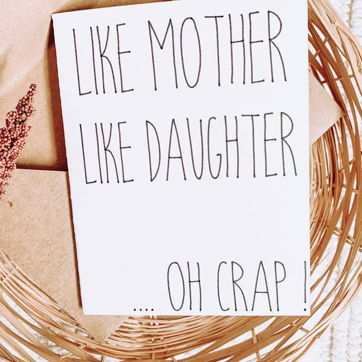 A Simple Touch by Hillary - Wholesale Mother's Day Card - Like mother, like daughter, Mother's Day greeting card4