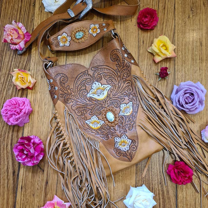 Arielle Fringe Bag - Tan for wholesale on Faire