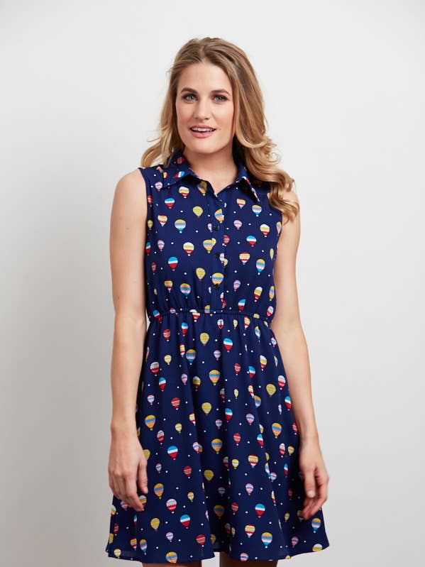 Hot Air Balloon Dress Blue for wholesale by SM WARDROBE