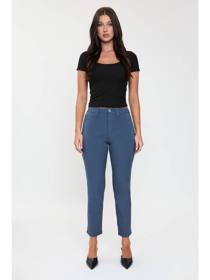 YMI – wholesale Byxor - Dam – Högmidjade Hyperstretch Beskurna Raka Byxor-P04123123