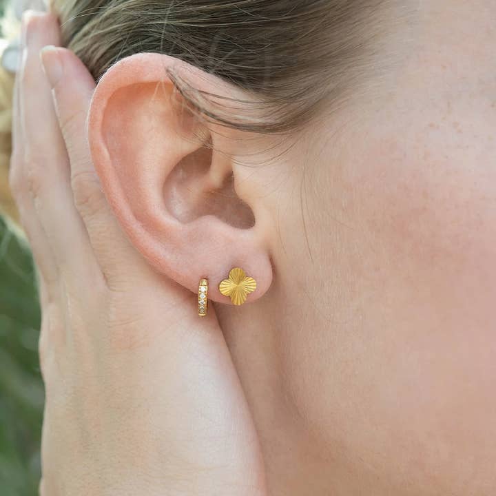 Mint + Sky - Wholesale Stud/Post Earrings - Clover Stud Earrings1