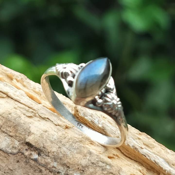 SILVER CAVE – wholesale Single stone/solitaire ring – Pack of 6 Natural Gemstones 925 Silver Handmade Rings7