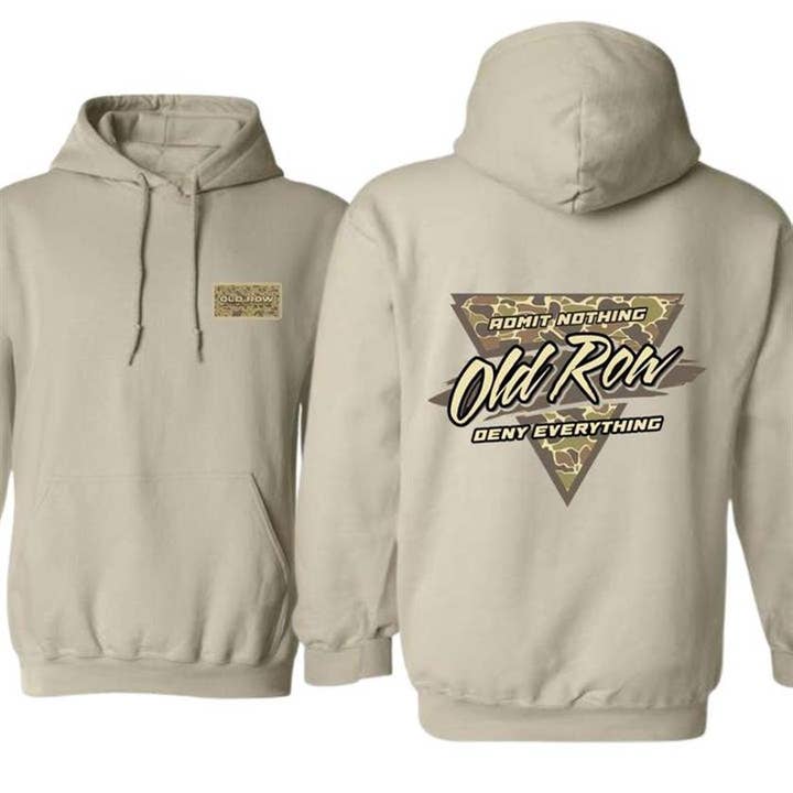 Old Row Hoodie - Admit Nothing Deny Everything Graphic for wholesale by TheKingShirt