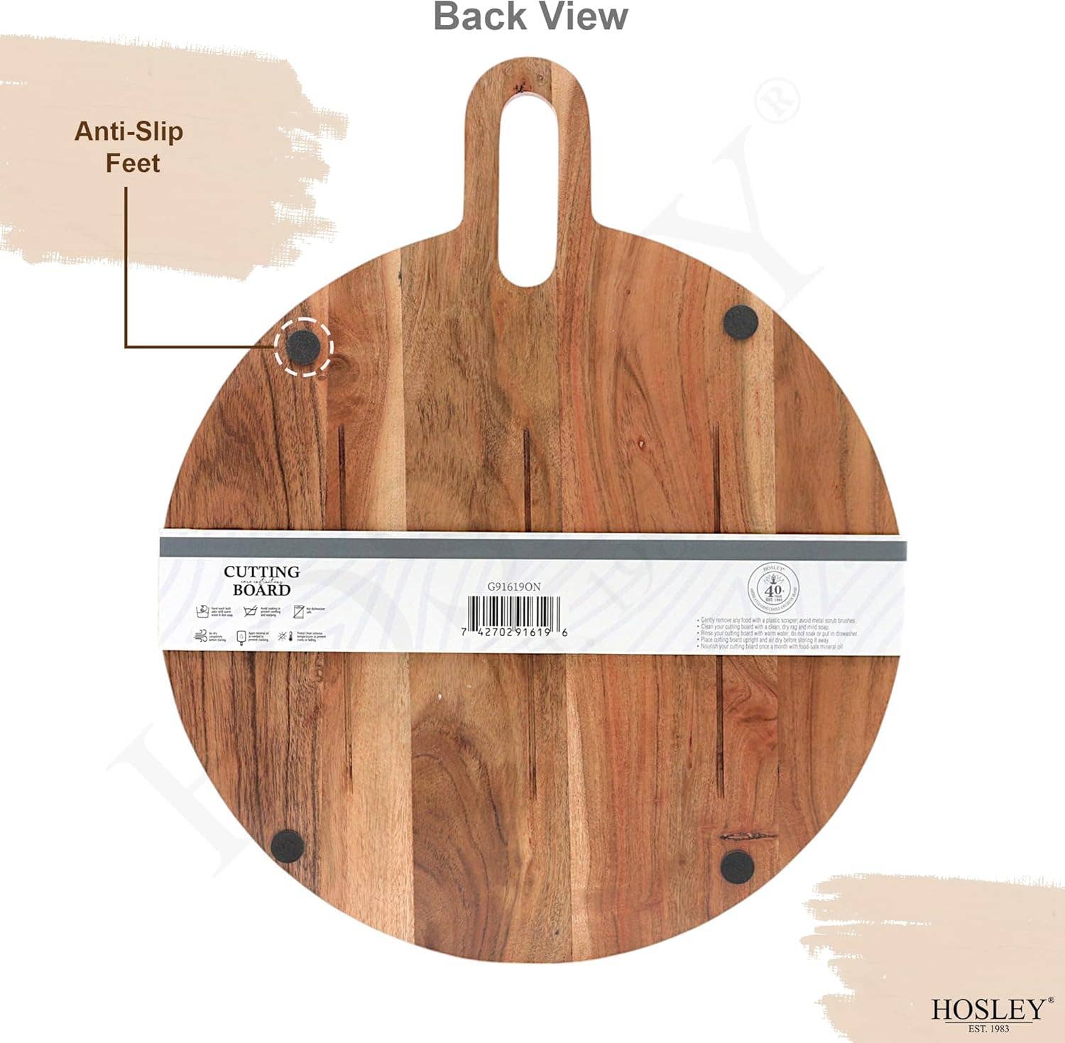 Hosley - Vente Planche à découper - Hosley® Planche à Découper en Bois d'Acacia Extra Large de 48,9 cm2