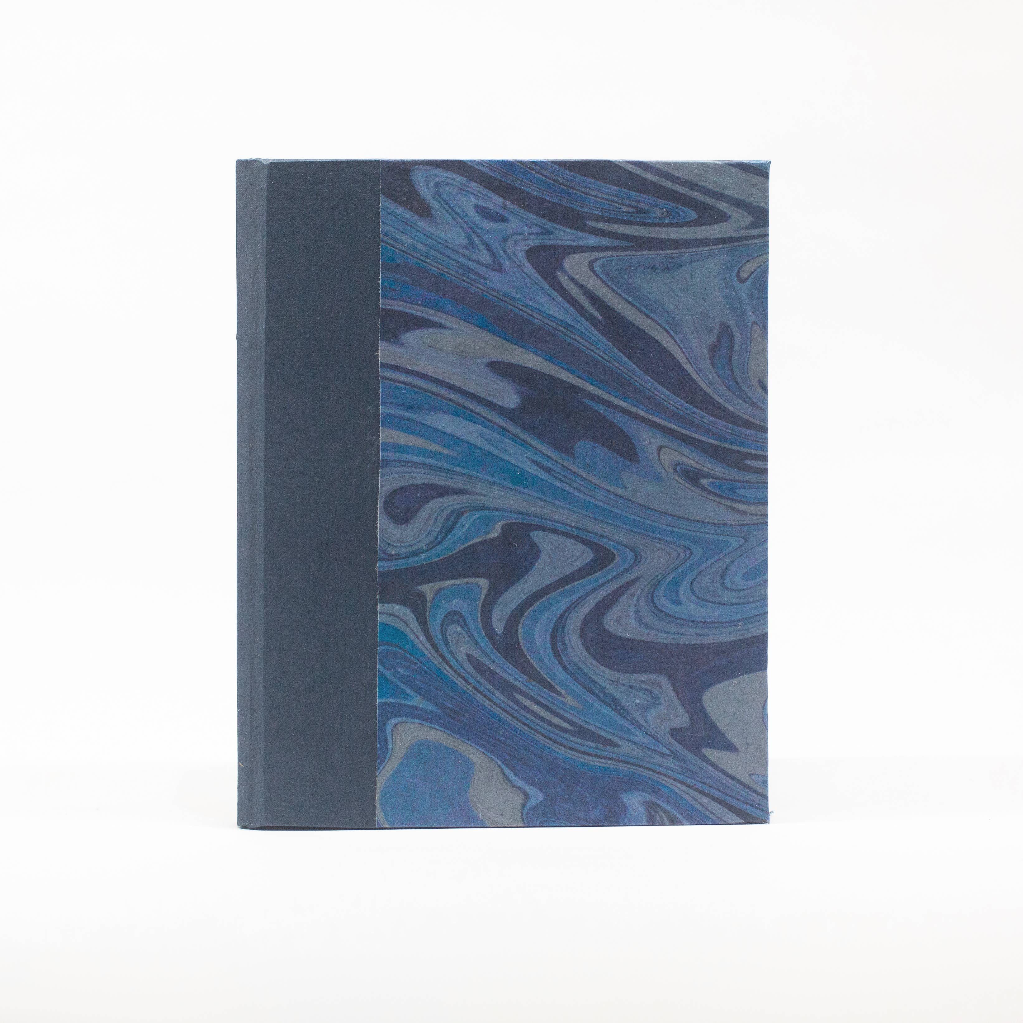 Barrovian Books - Wholesale Journal/Diary - Marbled Midnight Blue | Handmade Journal