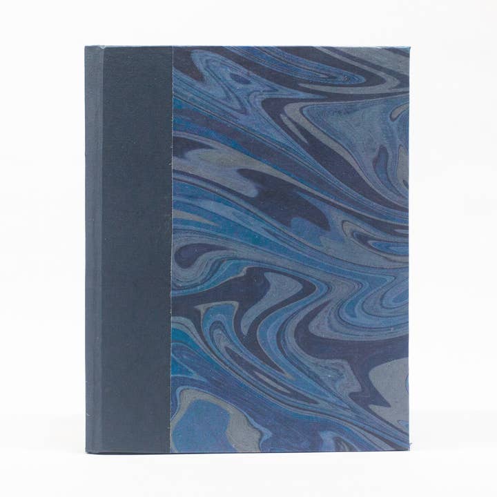 Marbled Midnight Blue | Handmade Journal for wholesale by Barrovian Books