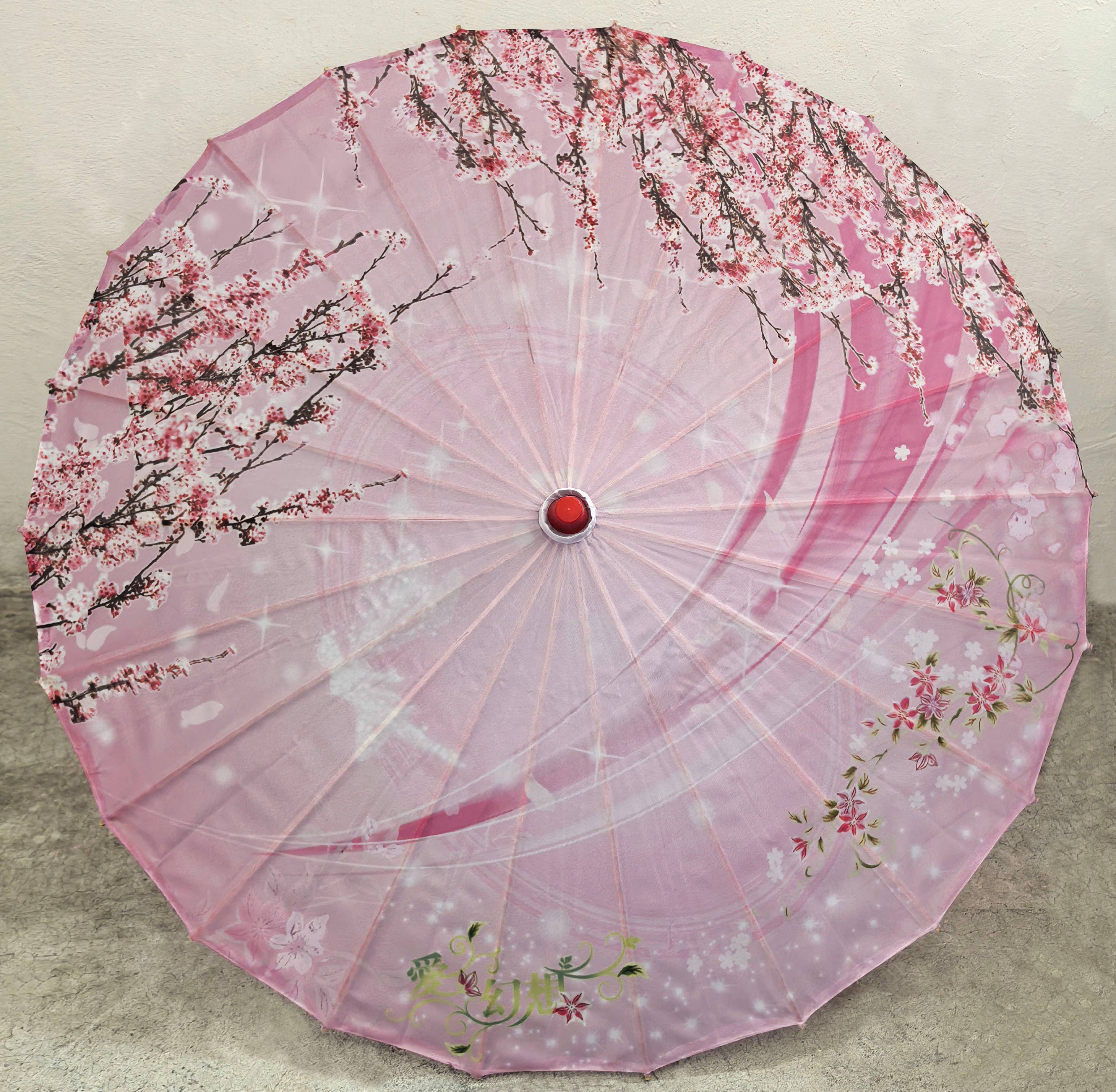 Fiona Accessories - Venta al por mayor Ventilador plegable de mano - Parasol de Flor de Cerezo Sakura 3 Estilos 21.50"12