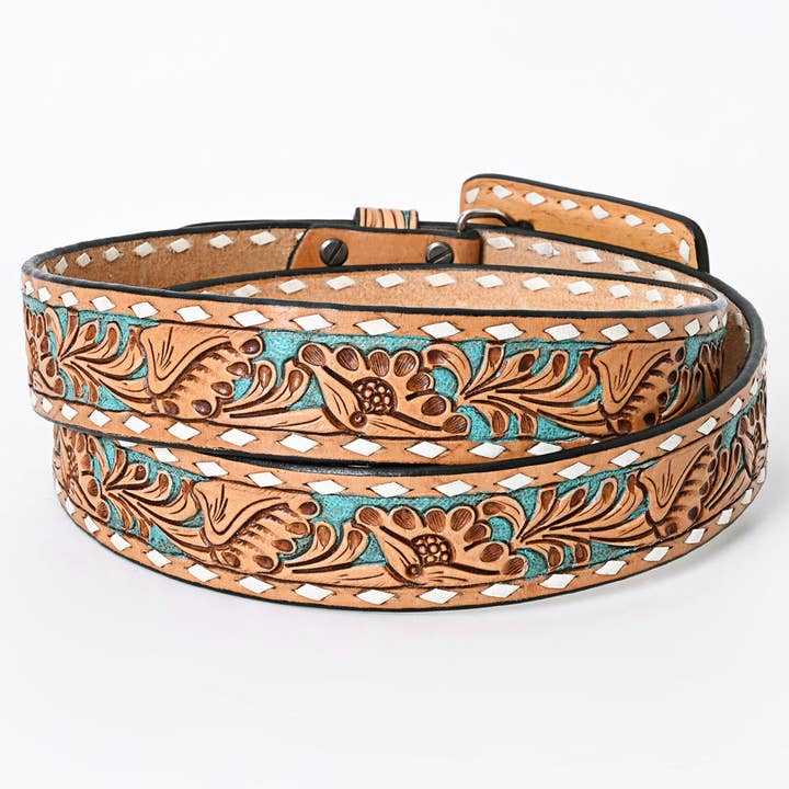 LS Western - Wholesale Belt - Unisex - Beautifully Hand-Tooled Genuine American Leather Belt