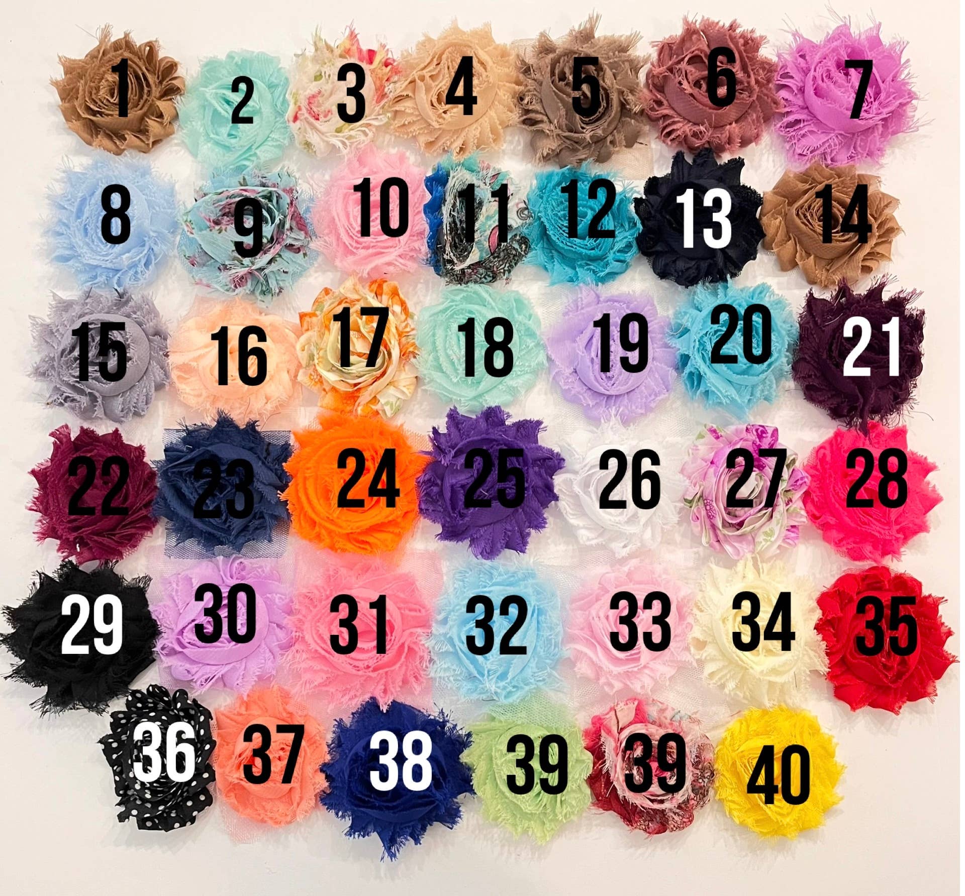 Jazy and Eve - Vente Fleurs artificielles - Fleurs shabby chic, fleurs vintage pour décoration ou nœuds1