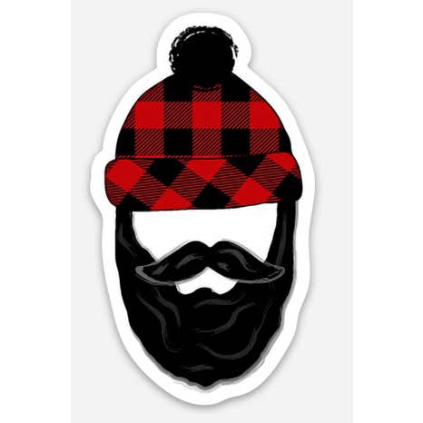 Autocollant en forme de barbe de bûcheron pour la vente par Little Dorset Shop