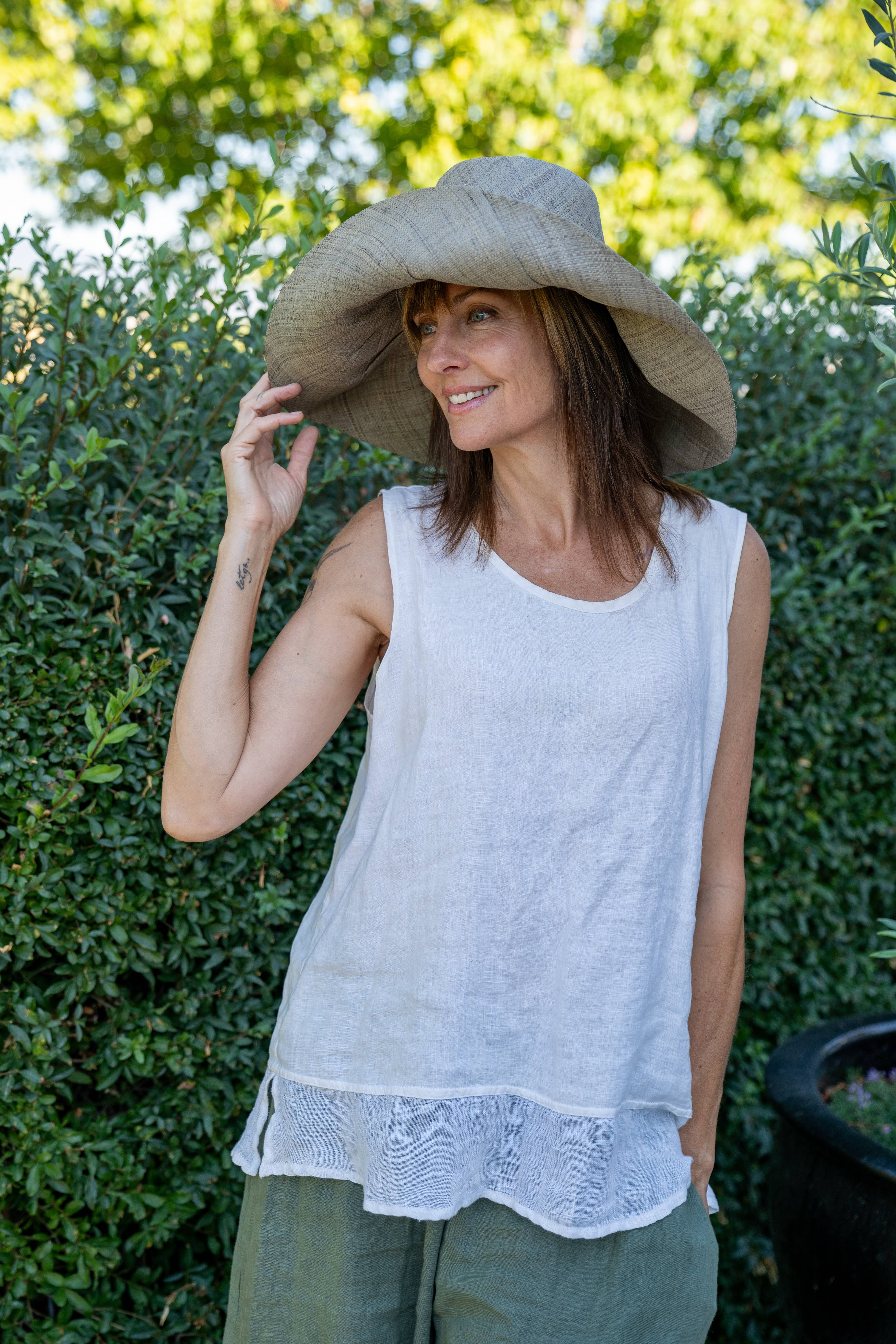 Shebobo - Wholesale Straw Hat - Women's - Monica 5" & 7" Wide Brim Solid Color Packable Straw Sun Hats15