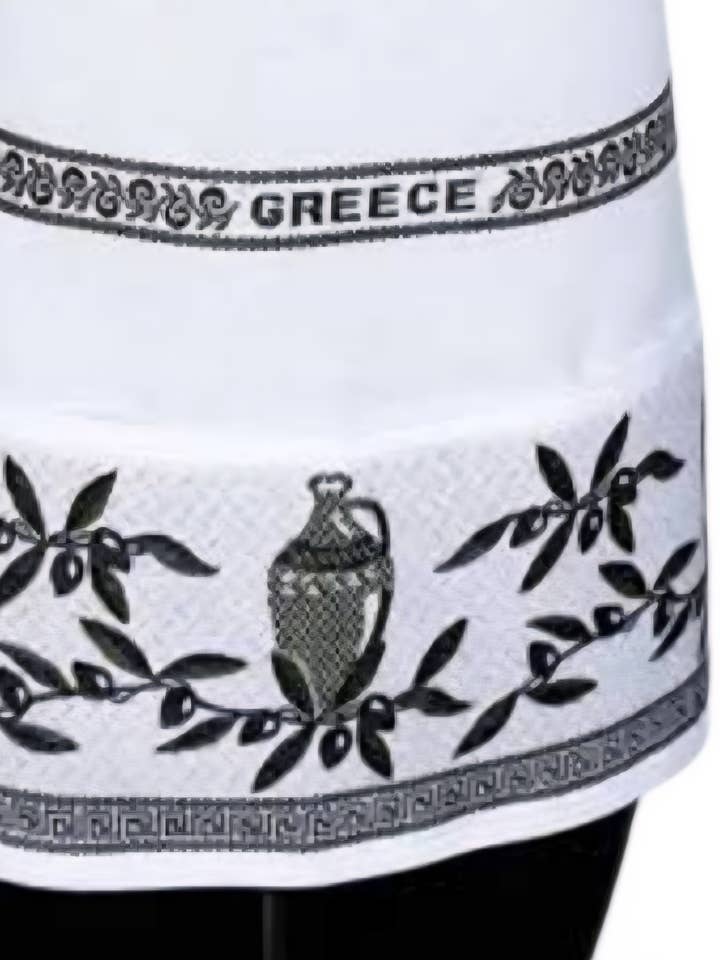 Woven Olive Branch Apron – Olive & White for wholesale by 2 Greeks Inc