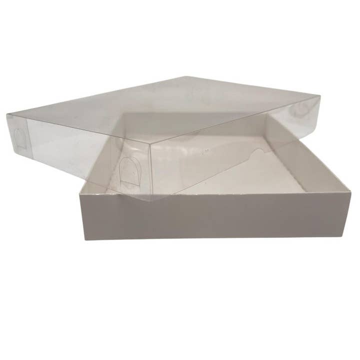 Gift Box Clear Lid White- 6x8x1.2"- Charcuterie Boxes for wholesale by GNPacking