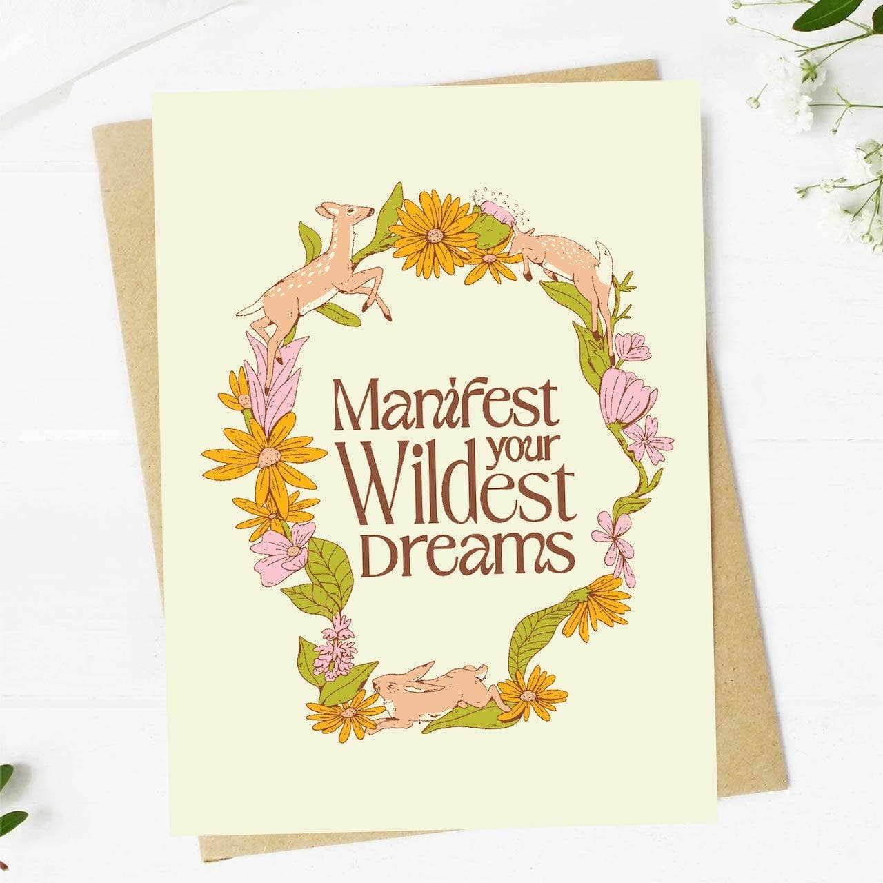 Big Moods - Wholesale Encouragement Card - "Manifest Your Wildest Dreams" Greeting Card3