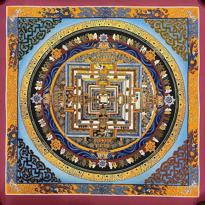 Kalachakra Mandala Tibetaanse Thangka Schilderij voor wholesale door Art Of Tibet