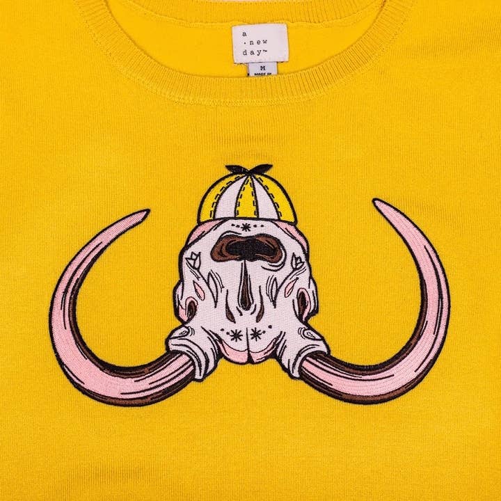 Toppa termoadesiva Mammoth Skull 9" per la vendita all'ingrosso da parte di Kaitlin Ziesmer