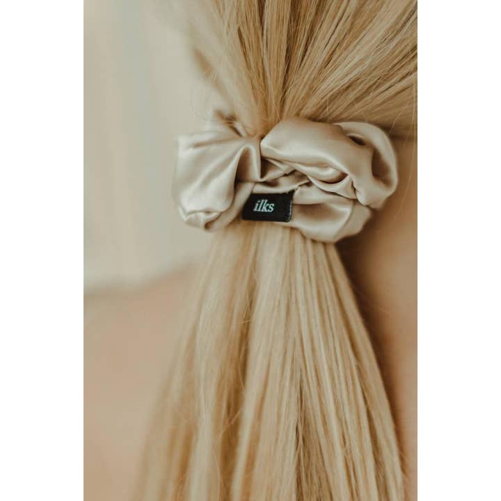 ilks - Wholesale Scrunchie - Women's - Silk Scrunchie Beige1