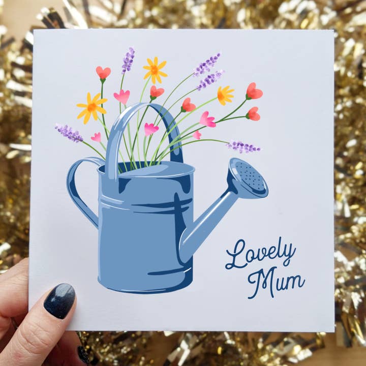 Vattning kan mödrar dag hälsningar kort, 6x6 Inches kvadrat för wholesale av Emily Mei