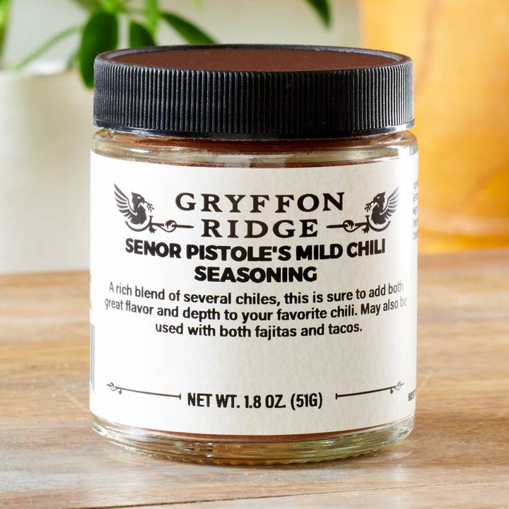 Senor Pistole's Mild Chili Seasoning for wholesale by Gryffon Ridge Spice Merchants