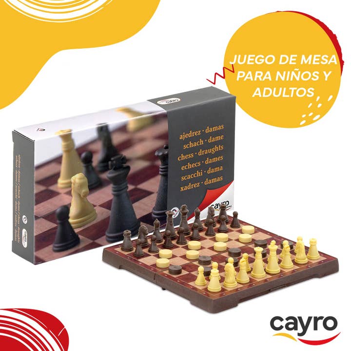 Cayro - Wholesale Board Game - Chess And Checkers - Magnetic Travel Game2