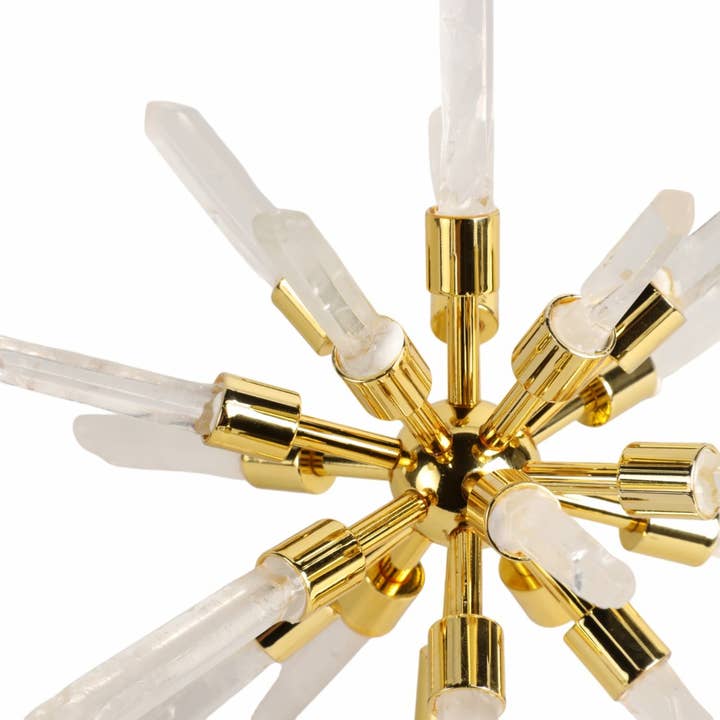 Sagebrook Home - Wholesale Decorative Tabletop Object - Metal Glass Small Crystal Starburst Statuary - Gold, 8 in.10