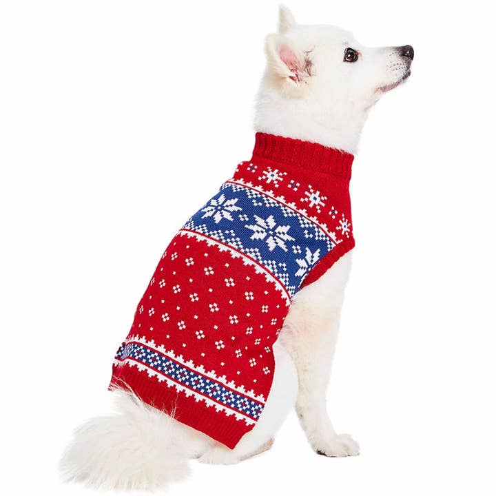 Blueberry Pet - Wholesale Pet Sweater - Dog - Custom-Knit & Dyed Christmas Snowflake Sweater - 6 Design 5