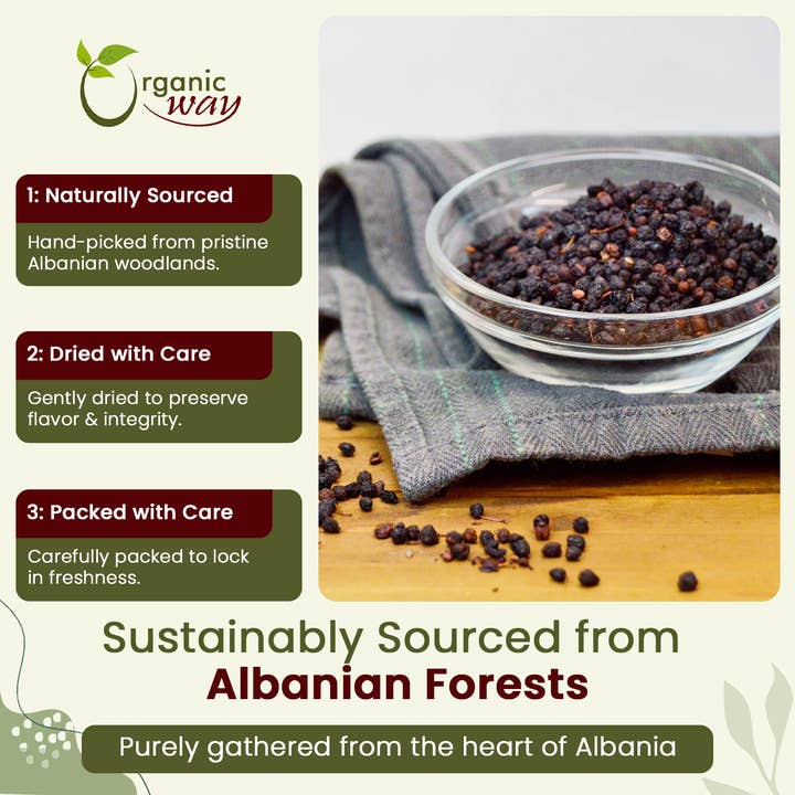 Organic Way LLC - Wholesale Gedroogd fruit - Gedroogde vlierbessen heel - kruidenthee | Europees wildgeoogst | Kosjer en USDA-gecertificeerd | Niet-GMO en glutenvrij | Getest op zuiverheid | 100% rauw uit Albanië2