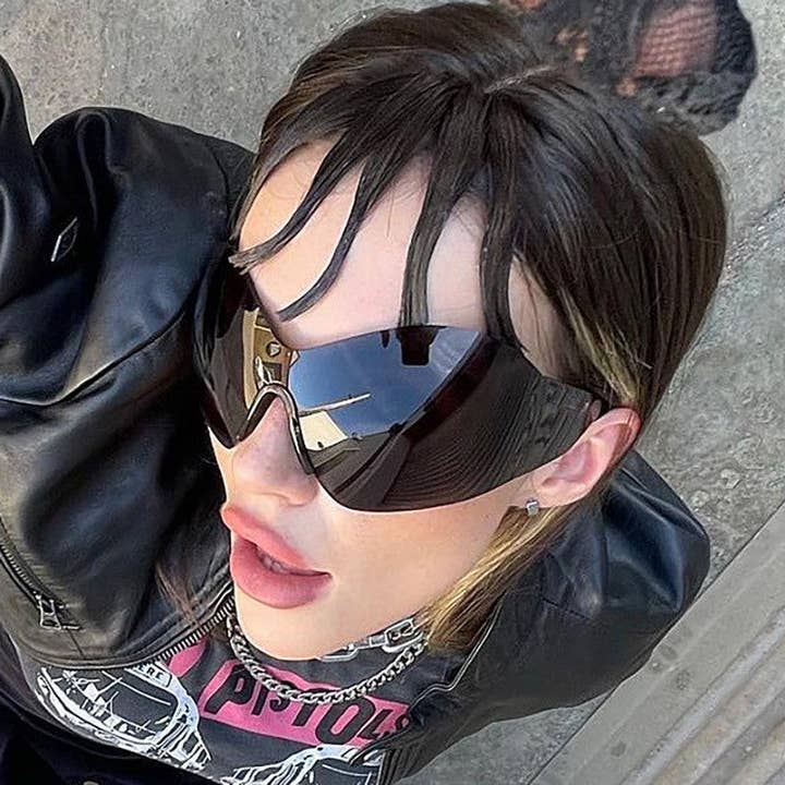 Y2K Anti-Wind Frameless Cat Eye Sunglasses for wholesale by FurDecoration