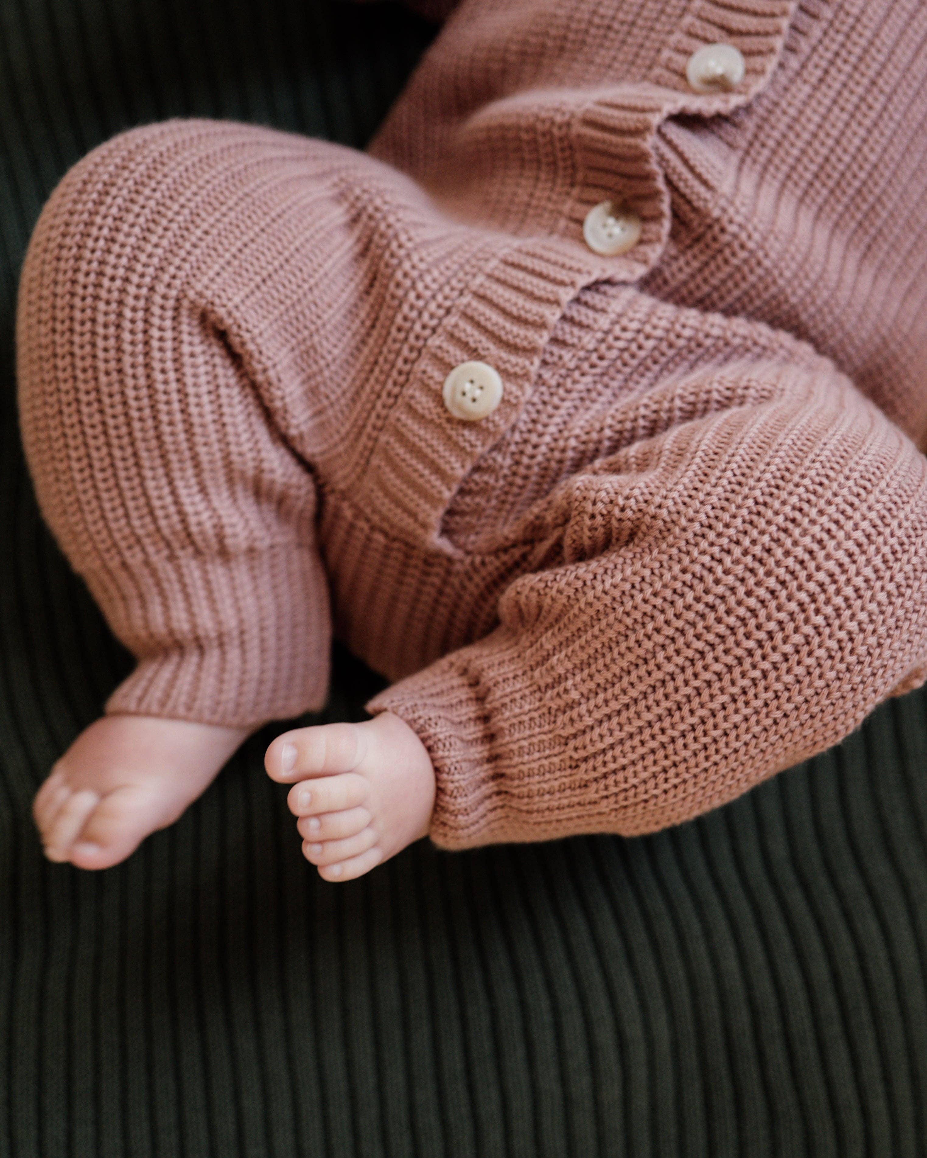 Pine Kids - Wholesale Jumpsuit - Baby - Button Knit Jumpsuit - Vintage Rose2