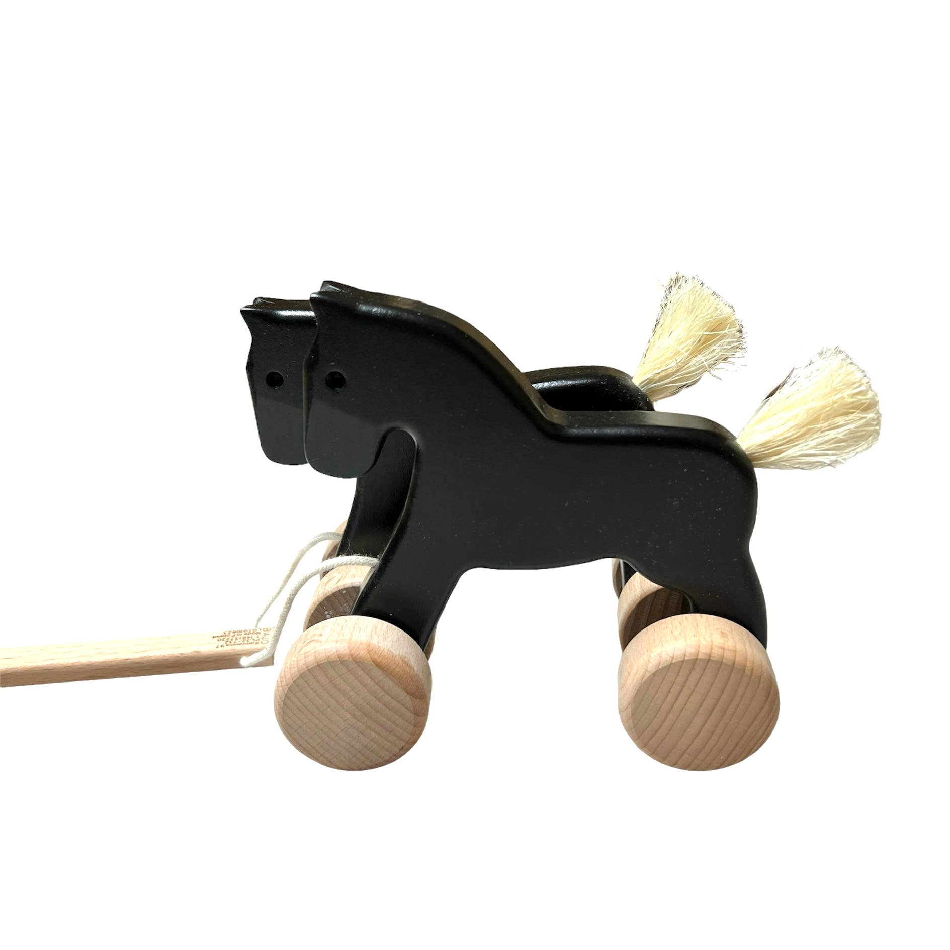 Little Poland Gallery - Wholesale Wood Toy - Kids - BAJO Double Horses Pull Toy1