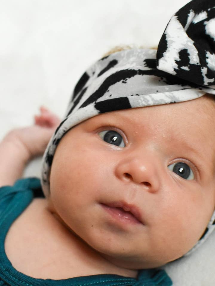 Snow Leopard Bow for wholesale by The Rebel Baby