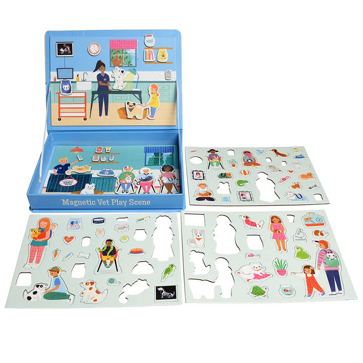 Rex B2B - Europe - Wholesale Toy Set - Kids - Magnetic vet play scene set (75 pieces)3