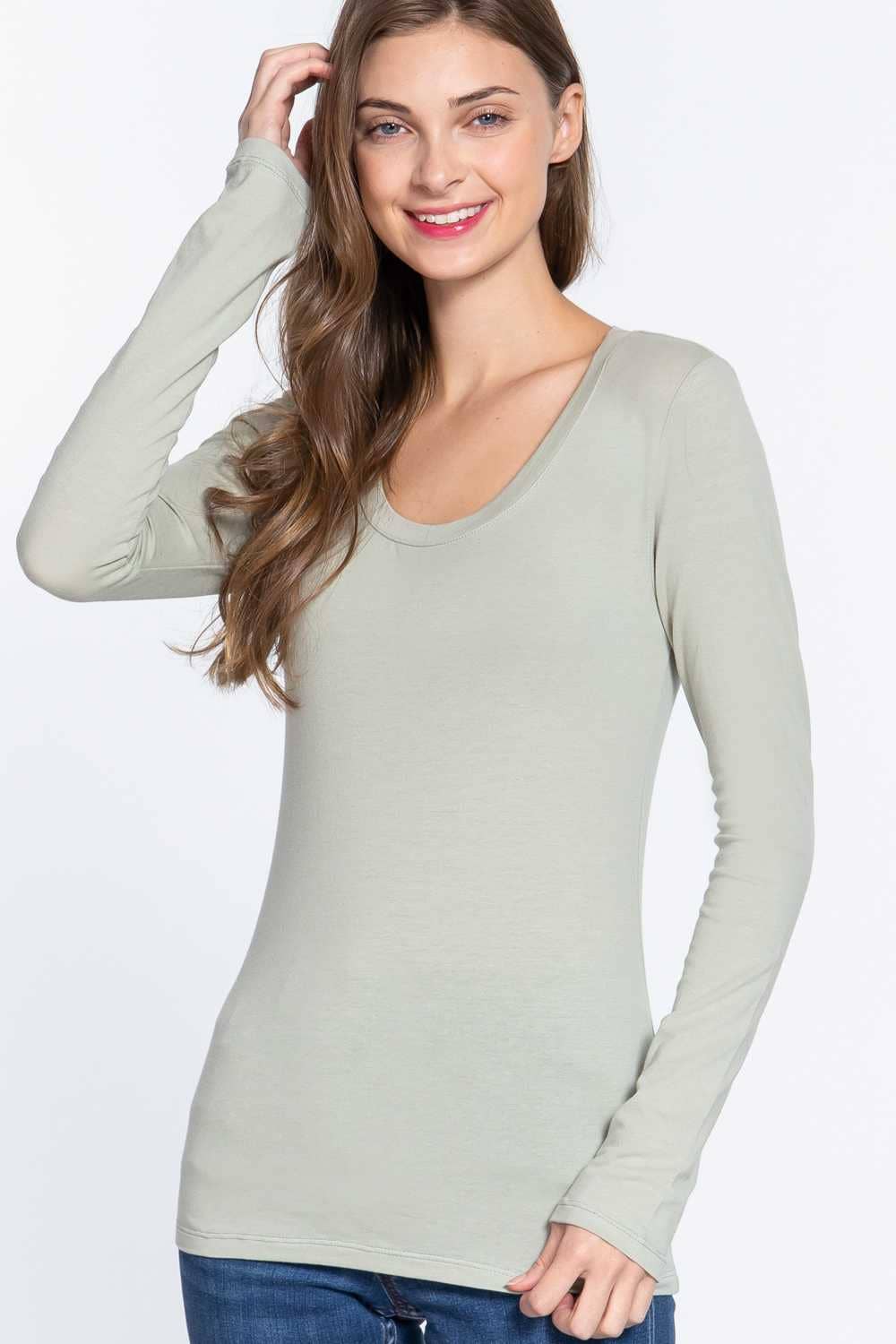 Vanilla Monkey - Wholesale Knit Top - Women's - Long Sleeve Scoop Neck Basic Top12
