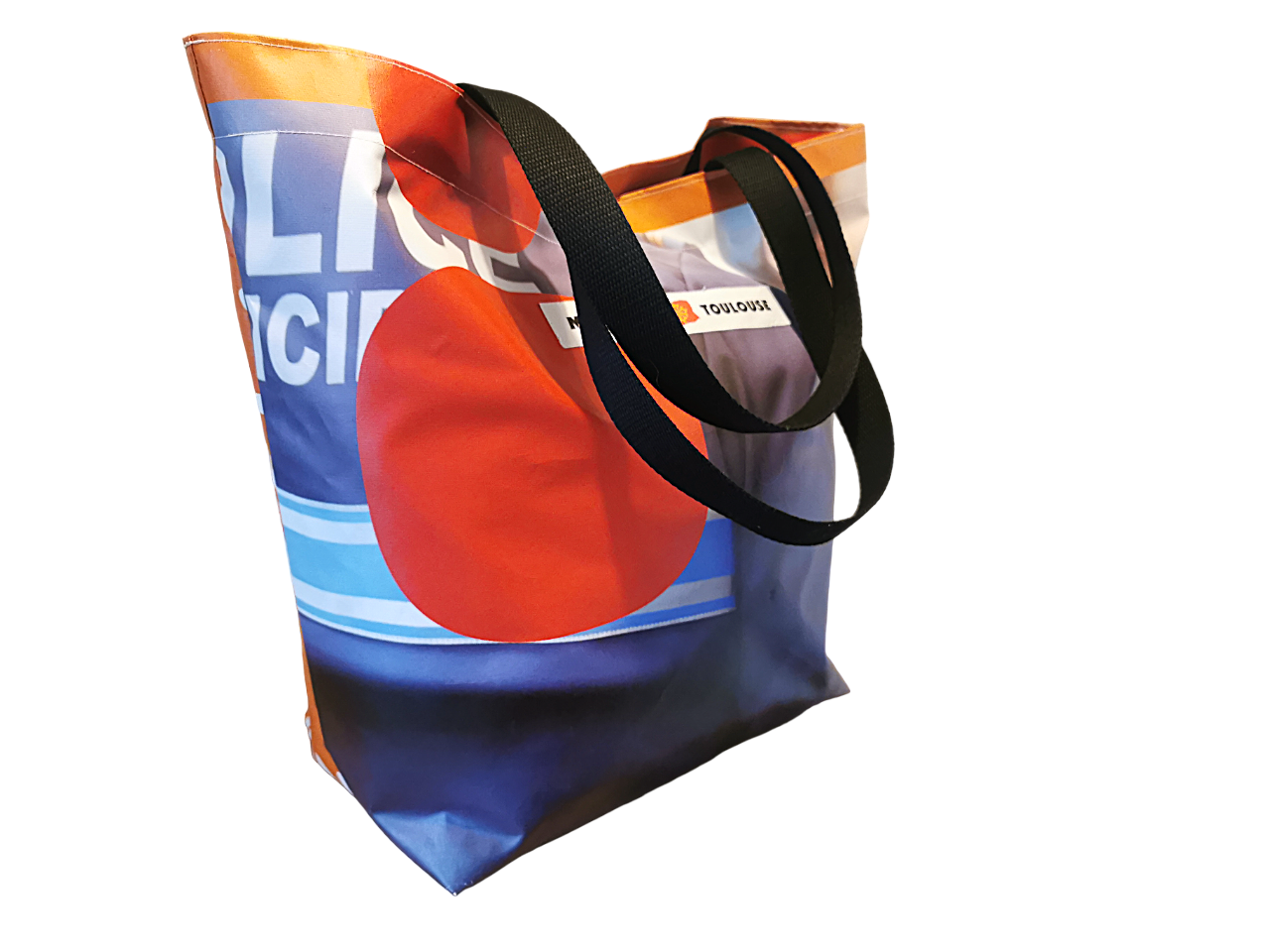 Tisséna - Vente Sac porté épaule – unisexe - 10 Cabas en bâches recyclée - Fait en France0