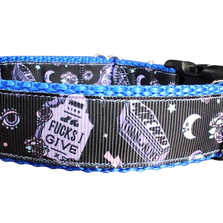 Halloween Snarky Graves Nylon Dog Collar for wholesale by Doot's Pet - Collars For A Cause