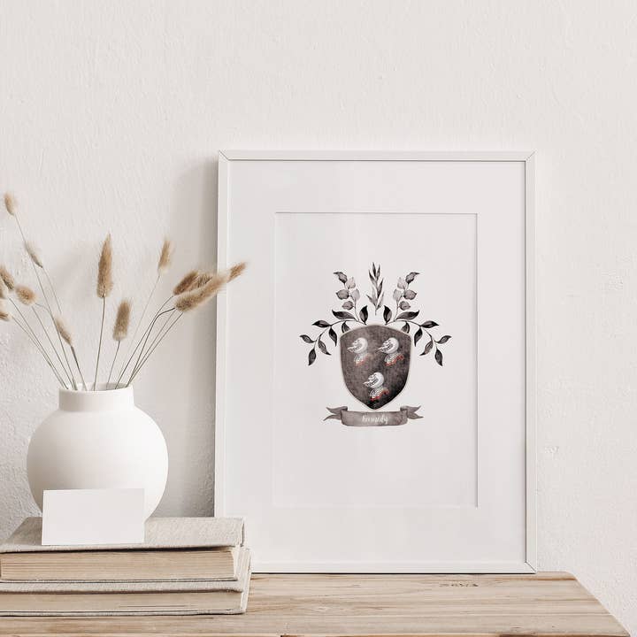 Stemma di Kennedy (Stile Acquerello) Stampa d'Arte di Pregio per la vendita all'ingrosso da parte di Minikin Studio