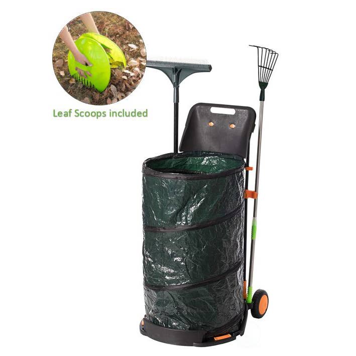 Quickway Imports - Wholesale Garden Tool - All Purpose Garden Cart and Leaf Collector, Bonus Hand Leaf