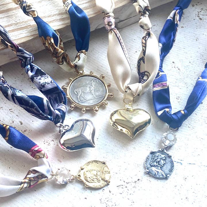 VB&CO Designs Handmade Jewelry - Wholesale Pendant/Charm Necklace - Scarf necklace charms pendants spring summer 2025