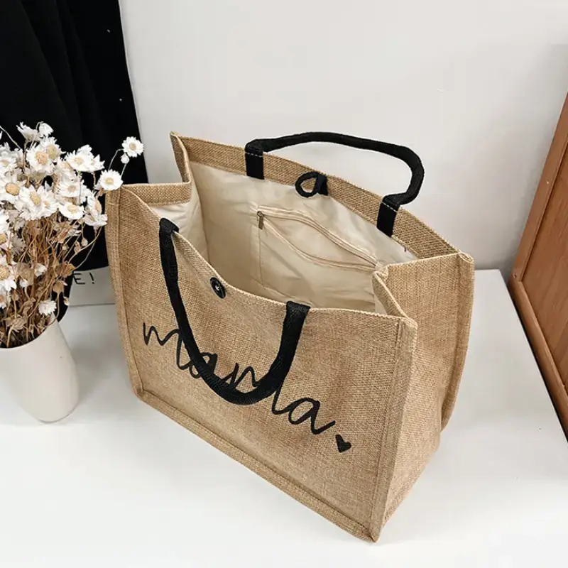 Magnifique Hearts - Wholesale Tote Bag - Unisex - Mama Jute Canvas Tote Bag – Durable & Multi-Use Gift for Mom6