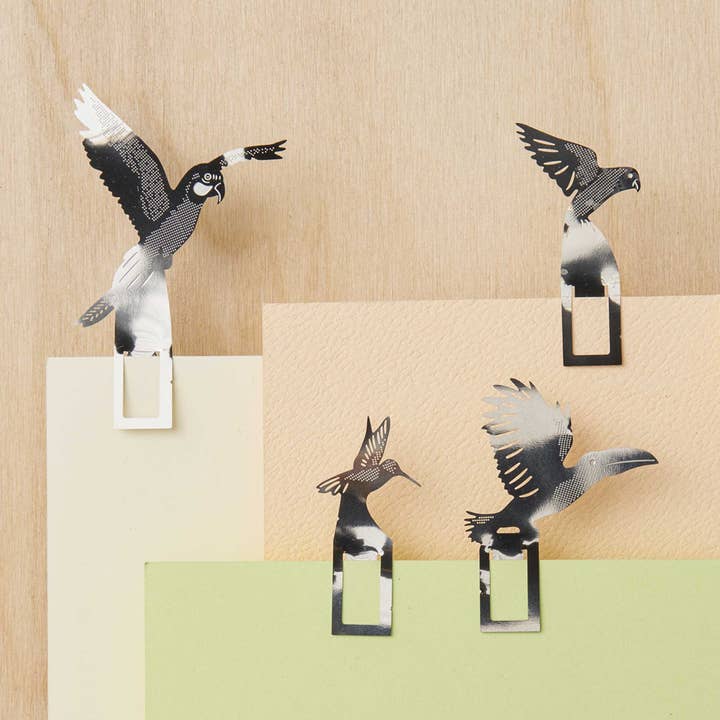 Another Studio UK - Wholesale Bookmark - Bookmark Set - Tropical Birds, Metal Page Markers1