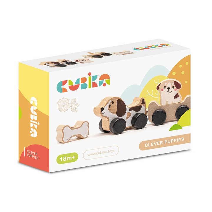 Cubika Wooden Toy Clever Puppies for wholesale by Toysmith
