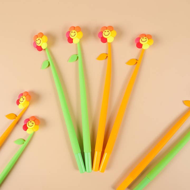 BCmini - Wholesale Pen - 22702 Happy Flower Wiggle Gel Pen-4813