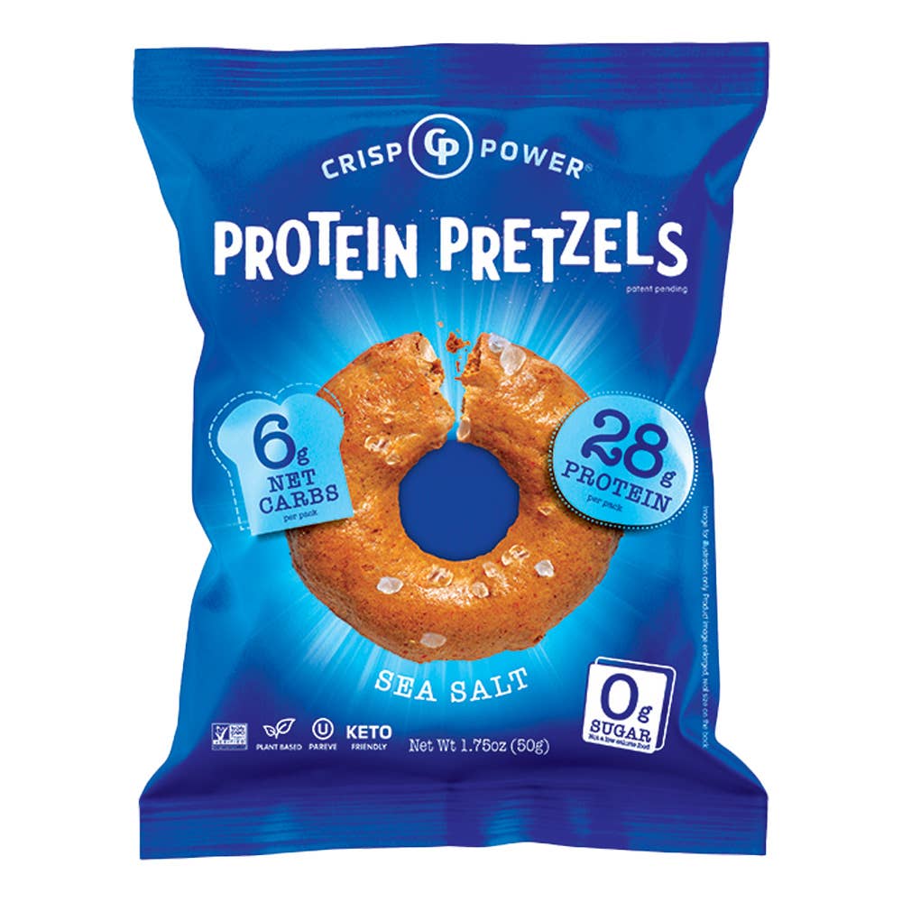 Crisp Power - Wholesale Pretzels - Protein Pretzel Sea Salt1