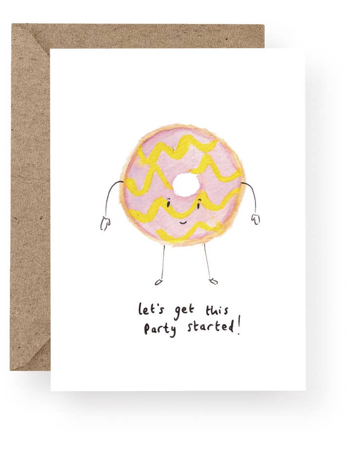 Party Ring Biscuit Birthday Card for wholesale by Western Sketch