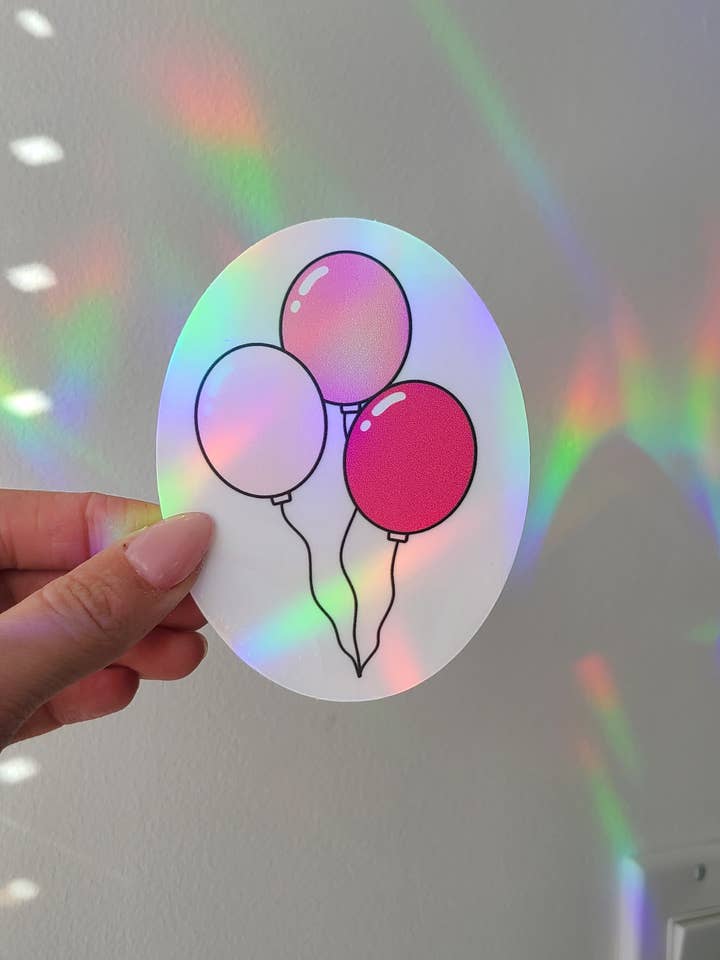 Balloon Suncatcher Sticker, Prismatic Rainbow Maker for wholesale by Simplyhannahco