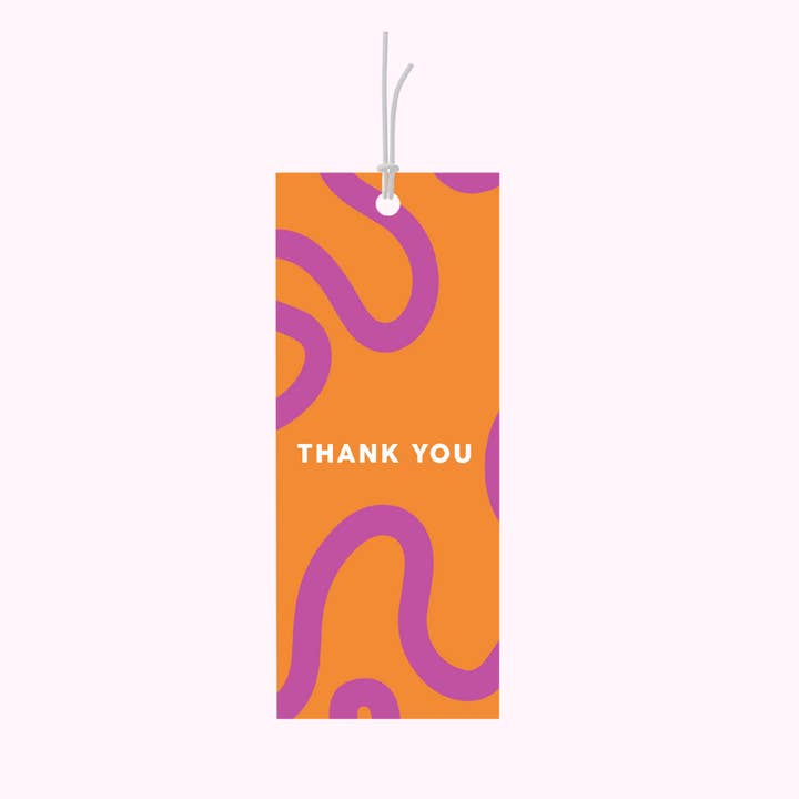 Thank you - gift tag orange for wholesale by BAD ON PAPER