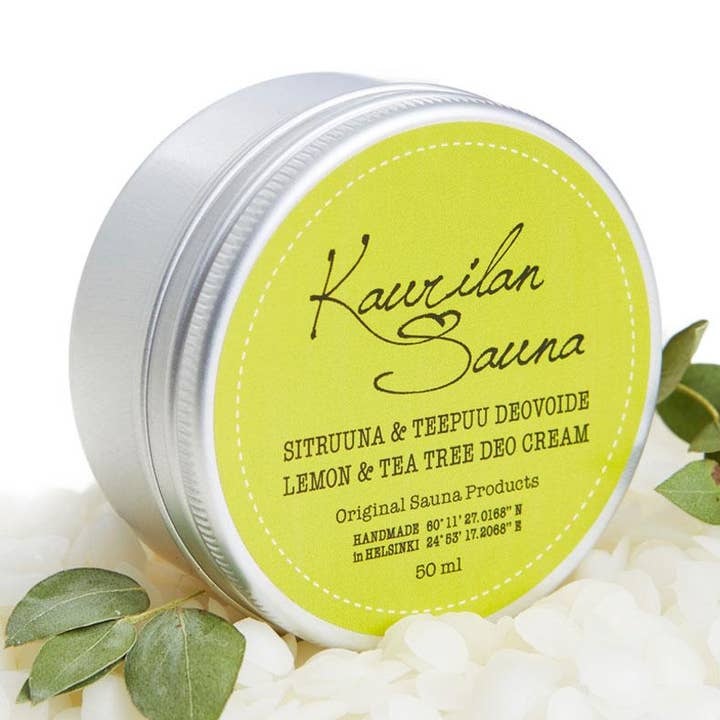 Lemon & Tea Tree Original Deocream 50ml for wholesale by Kaurilan Sauna
