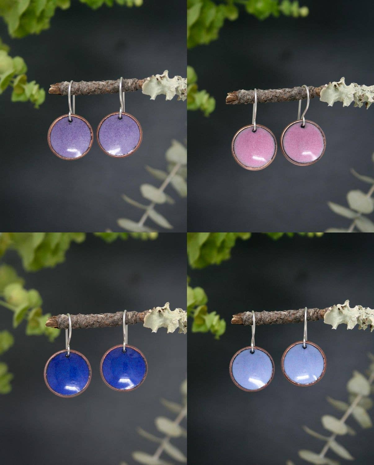 Rising Jewelry – wholesale Hängande örhängen – Emalj Penny Kopparörhängen, Smycken, Dinglande örhängen8