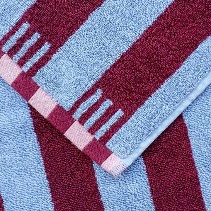 TBCo - Wholesale Bath Towel - Cotton Towels in Blue Stripe